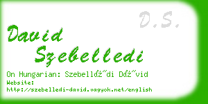 david szebelledi business card